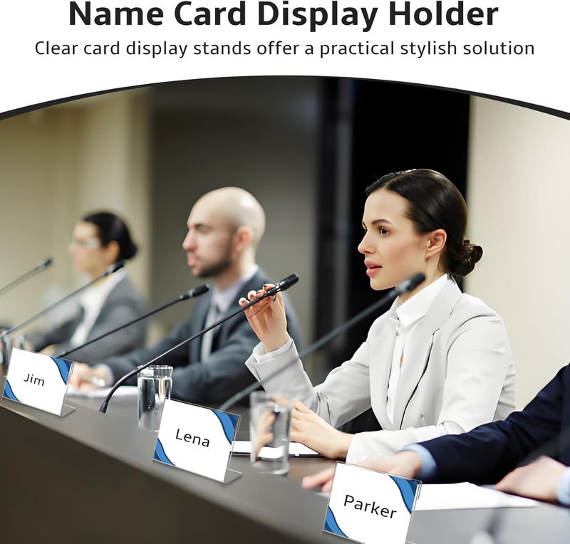 Daletu 30 PCS Small Acrylic Sign Holder 3.5" x 2", Mini Acrylic Food Sign Labels for Party Buffet, Retail Price Display Holder, Clear Plastic Table Counter Top Stand for Place Cards, Name Card, Wedding Signs - Image 5